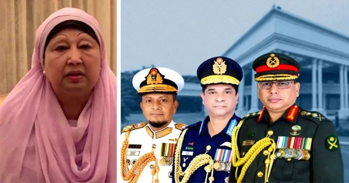 খালেদা জিয়াকে দেখতে হাসপাতালে গেলেন তিন বাহিনী প্রধান